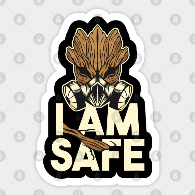 I am safe Sticker by shippingdragons